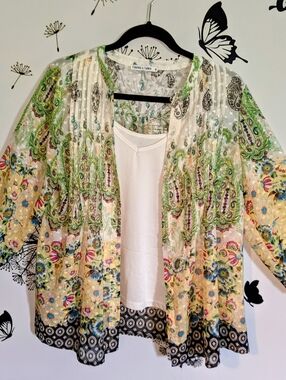 Paisley Floral Blouse - Green Multi